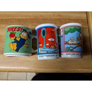 Garfield Themed Ceramic Mugs Set of 3